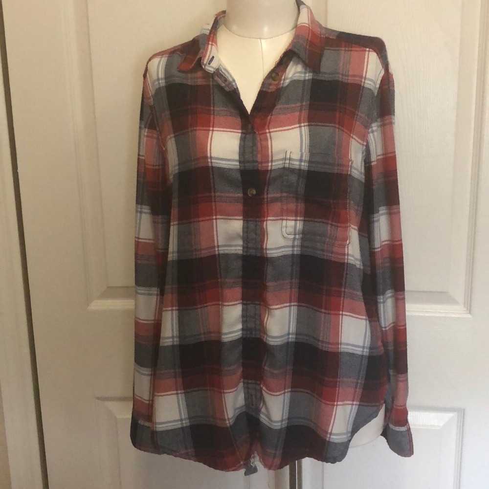 AERO AHHH-MAZINGLY SOFT FLANNEL SHIRT BF FIT SZ M